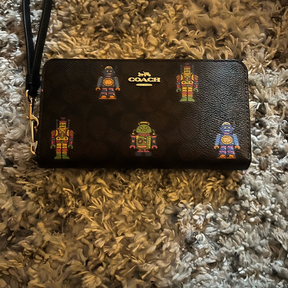 Coach cosmic long wallet with strap. - Picture 4 of 10
